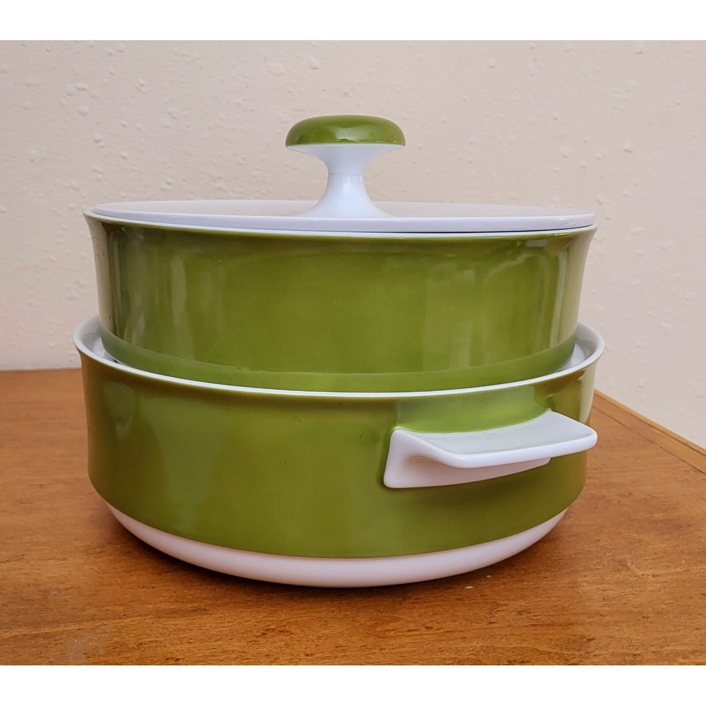 2 Dead Stock Avocado Green Royal Prestige Mandala Serving  Lid Bowls MCM Granada